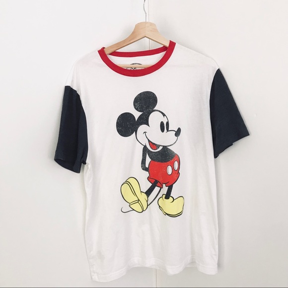Disney Tops - Oversized Mickey Mouse white washed T shirt